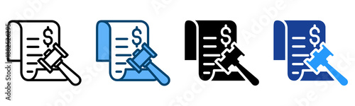 Tax Icon Multiple Style Vector Collection   