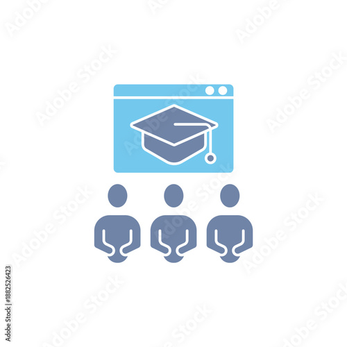 group class concept line icon. Simple element illustration. group class concept outline symbol design.