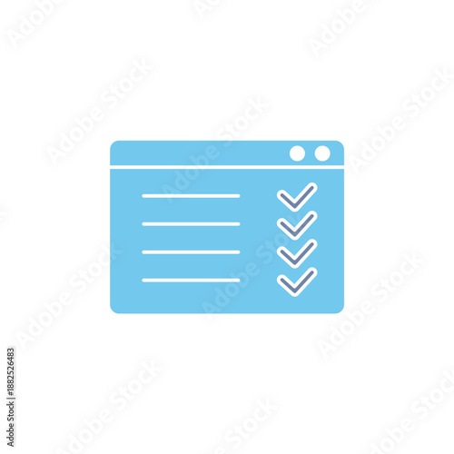 online test concept line icon. Simple element illustration. online test concept outline symbol design.