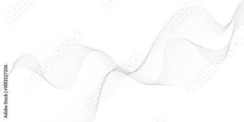 Abstract wave blend lines on transparent background. Design for banner, wallpaper, background and many more. Undulate Grey Wave Swirl, frequency sound wave, twisted curve lines with blend effect.