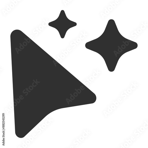 AI smart selection cursor icon. Symbol of intelligent choice, automated selection, and AI-powered tools. Minimalist bold line vector for interface and productivity software design.