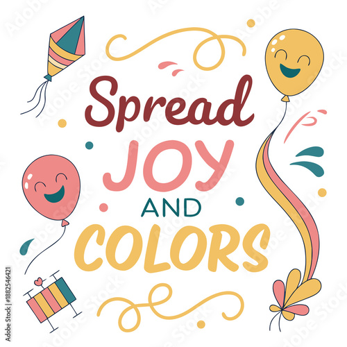 Festive Joy and Colors Banner