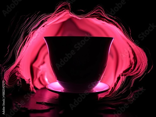 Porcelain's whispered secrets, wood's etched tales, darkness enfolds,  moody,  still life