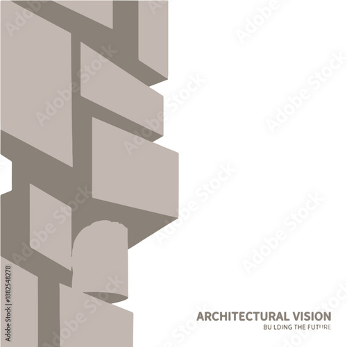 Soft brutalist abstract vector background, bold geometric blocks softened.eps