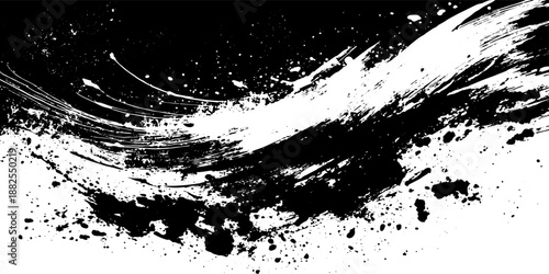 Wavy Dark Brush Stroke Texture on White Background
Expressive minimal abstract artwork with fluid hand-painted strokes.
