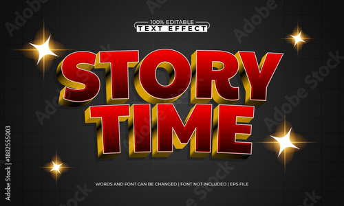 Story Time Editable Text Effect – Bold Gaming Typography for Logo, Title, and Poster