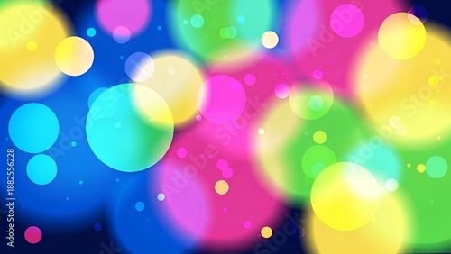 Abstract Colorful Bokeh Background with Vibrant Colors and Blurred Lights