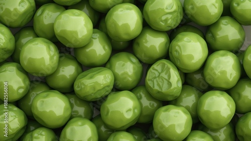 A pile of fresh green peas