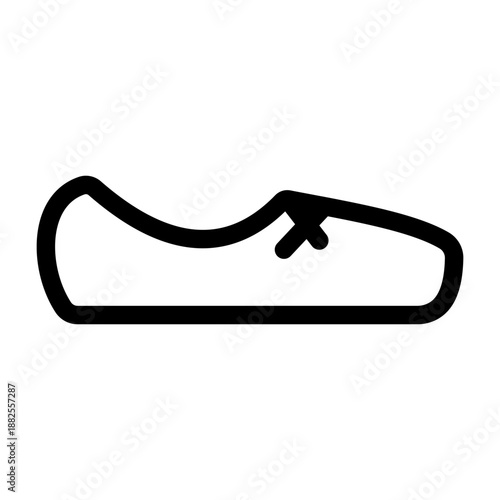 Ballet shoes icon vector isolated on white background, representing classical dance, ballet training, performance, and artistic elegance. Suitable for apps, websites, UI design, dance studios.