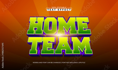 Home Team Editable Text Effect – Bold Gaming and Esports Style Typography
