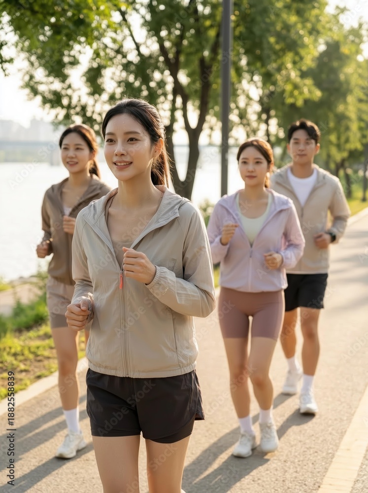 Obraz premium 러닝과 피트니스, 건강한 라이프스타일