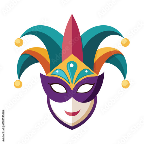 Carnival mask vector illustration isolated on white background