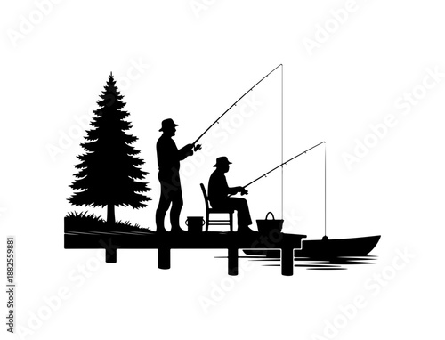 Fishing by the Lake
