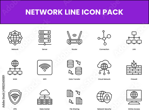 NETWORK LINE ICON PACK