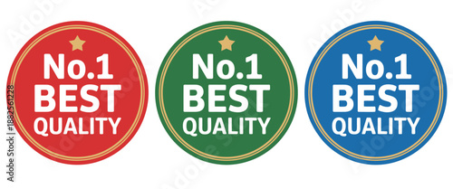 No. 1 Best Quality logo stamp featuring trusted seal style for product certification advertising and business promotion