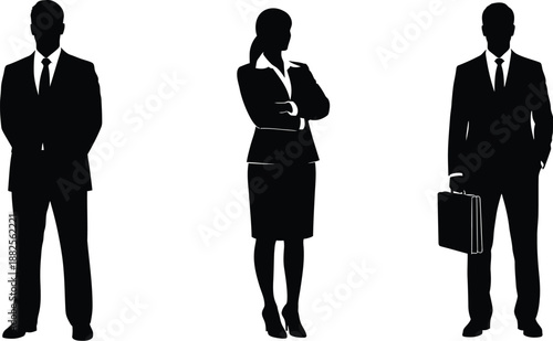 Elegant Businesswoman Standing with Arms Crossed