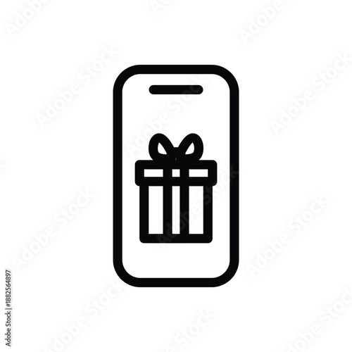 reward app outline icon vector design good for web or mobile app
