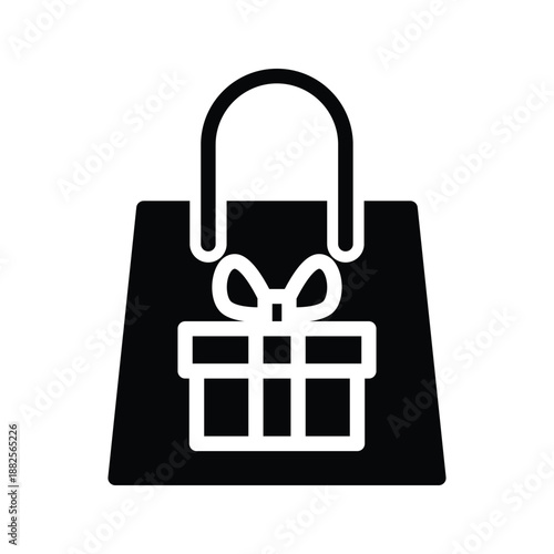 gift shop solid icon vector design good for web or mobile app