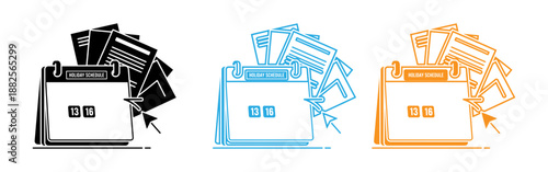 Holiday schedule icons