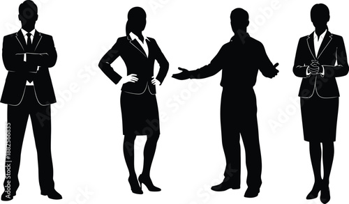 Business Negotiation Between Man and Woman Silhouette