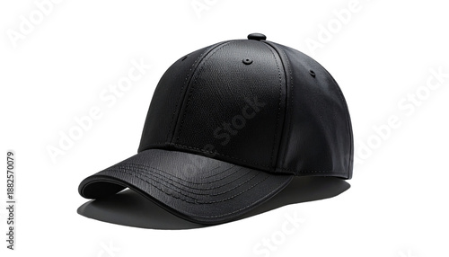 Black baseball cap mockup. Isolated on transparent background. png