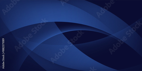 Abstract background of curved lines in dark blue colors