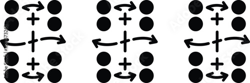 Abstract Arrows and Plus Signs Pattern Design