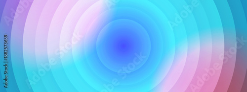 Multi layered circular ripples radiating from a blue center with soft ethereal color transitions