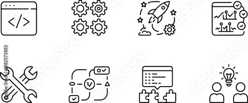 Set of Business and Technology Icons