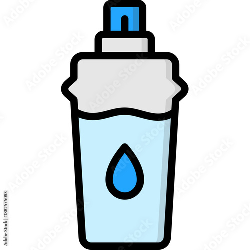 water icon illustration design with filled outline