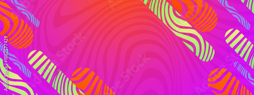 Stylish abstract backdrop featuring magenta gradients and zebra striped curved forms