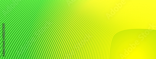 Vibrant lime green and bright yellow gradient with flowing thin curved lines creating a sense of movement and energy