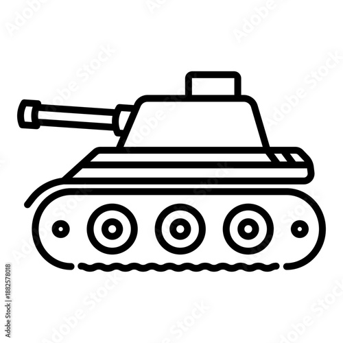 Armored vehicle icon, symbolizing military transport, defense logistics, and heavy ground operations.