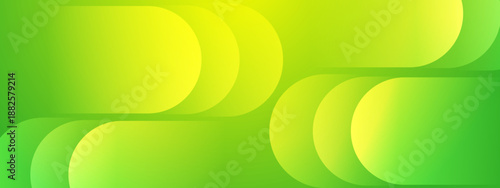 Vibrant green and yellow abstract backdrop with overlapping rounded pill shapes and smooth light transitions for fresh organic brand design