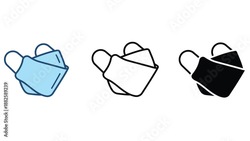 A collection of face masks in different colors and styles