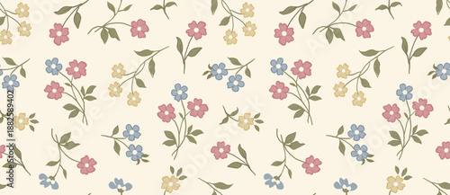 Hand drawn Flower pattern, ditsy floral seamless pattern, small little cute flower background. Flower repeat pattern. Ditsy print,baby drees design. Ditsy floral for fashion, texture, fabric,