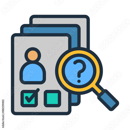 Cv Screening Icon - Lineal Color