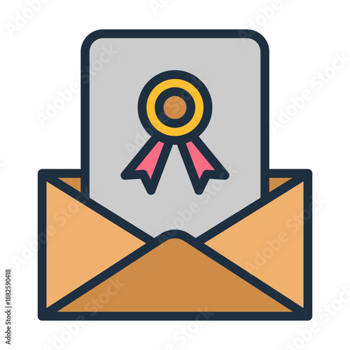 Offer Letter Icon - Lineal Color