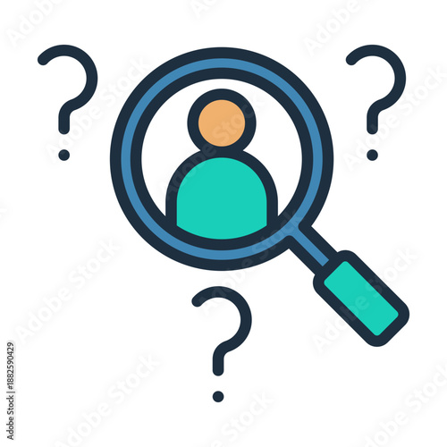 Candidate Search Icon - Lineal Color