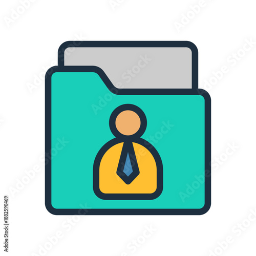 Employee Directory Icon - Lineal Color