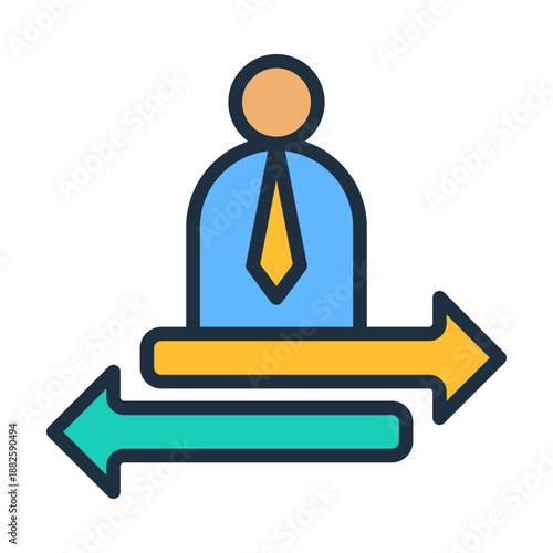 Offboarding Icon - Lineal Color