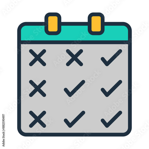 Attendance Icon - Lineal Color