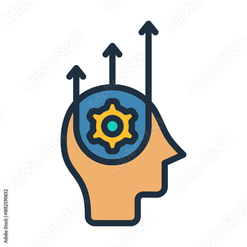 Skills Development Icon - Lineal Color