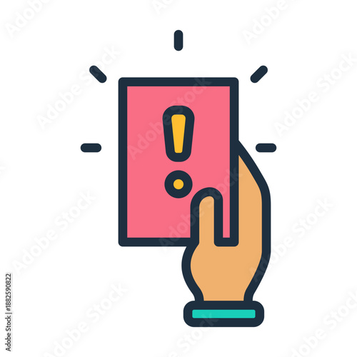 Disciplinary Action Icon - Lineal Color