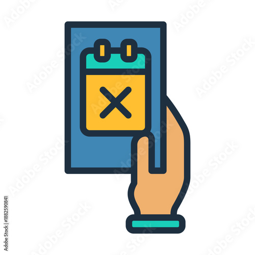 Leave Request Icon - Lineal Color