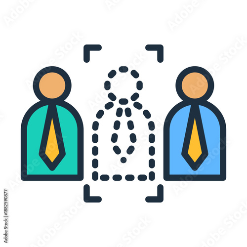 Absenteeism Icon - Lineal Color