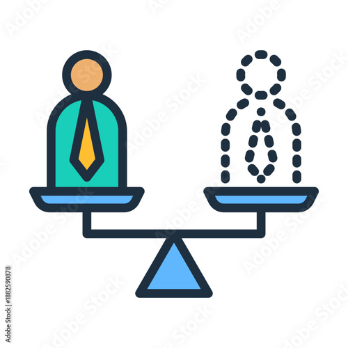 Leave Balance Icon - Lineal Color