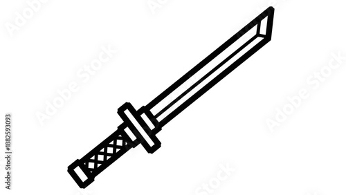 Simple illustration of a katana sword