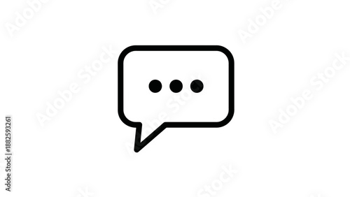 Simple speech bubble icon with three dots
