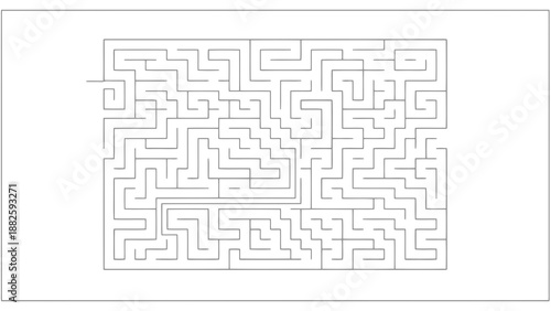 Complex maze design on white background